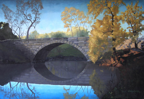 Stone Arch Bridge over Polecat Creek