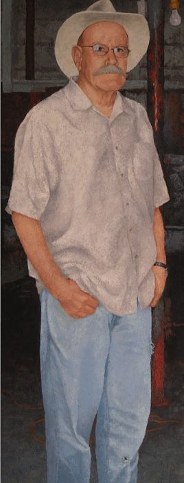 Self Portrait at 82 with Panama Jack