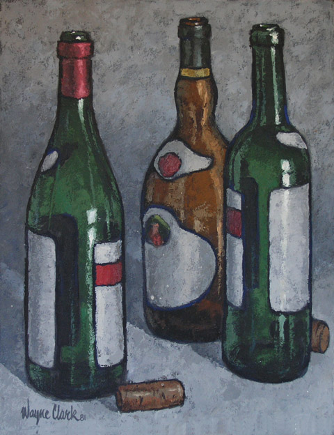 Three Wine Bottles