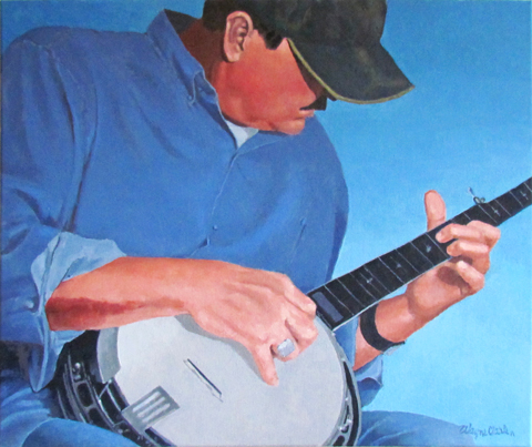 Bluegrass Man on Banjo